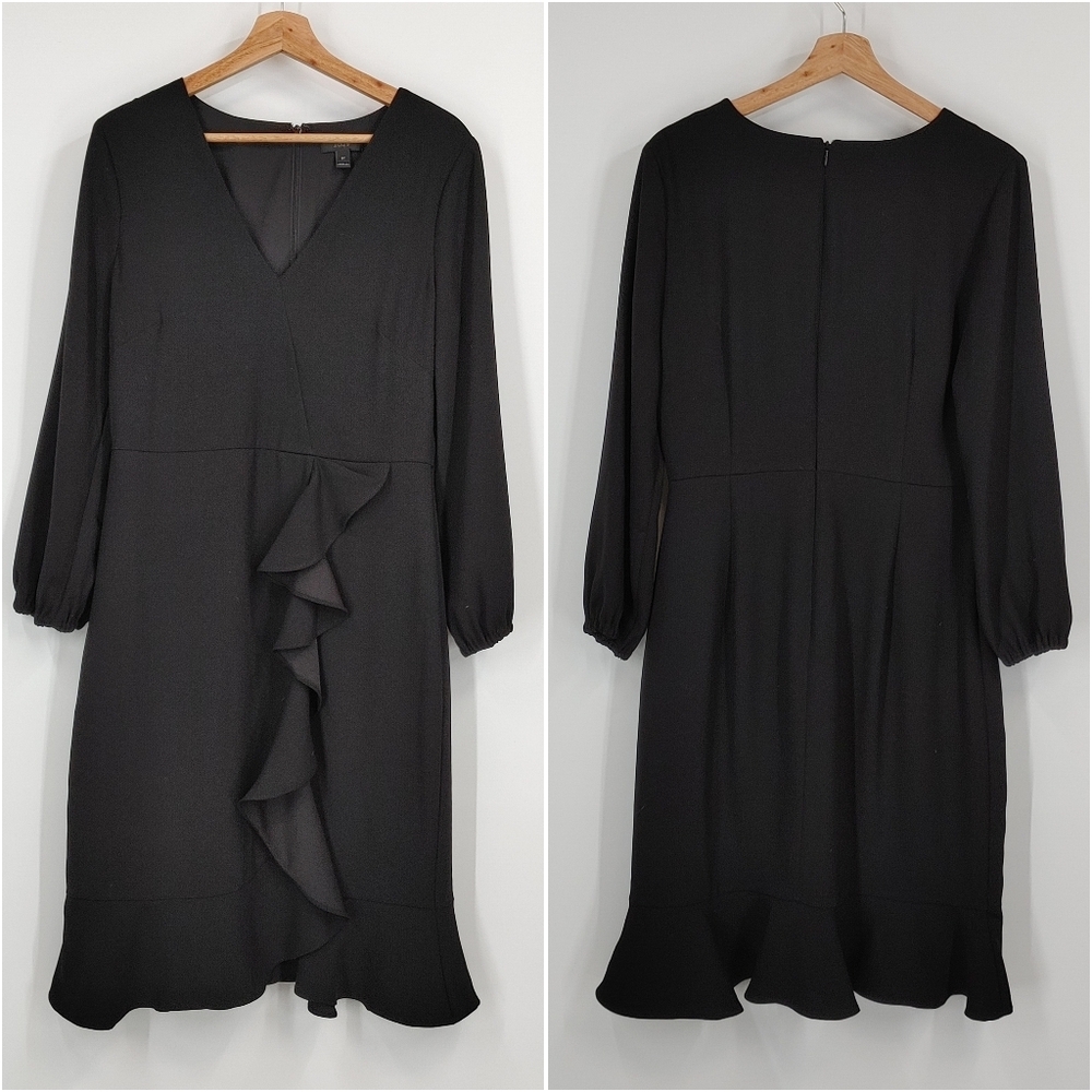 J Crew Drape Ruffle Midi Dress